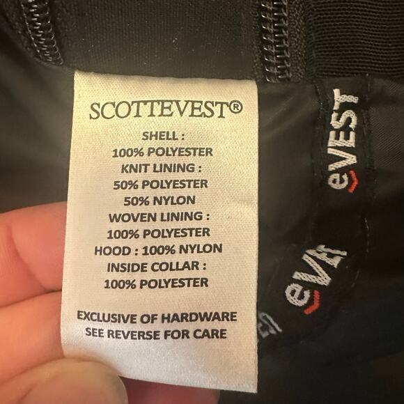 ScotteVest Men's Black Epic Travel Jacket Size XL 24 Pockets Zip Off Sleeves - Picture 11 of 15